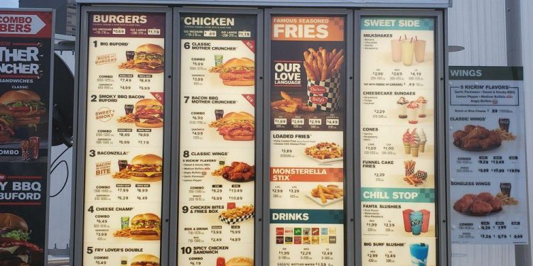 Checkers Menu