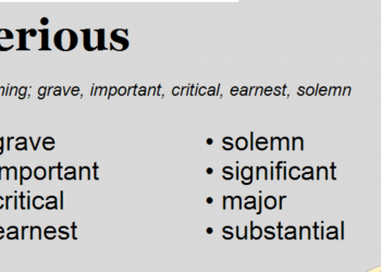 Serious Synonym