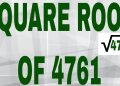Square Root of 4761