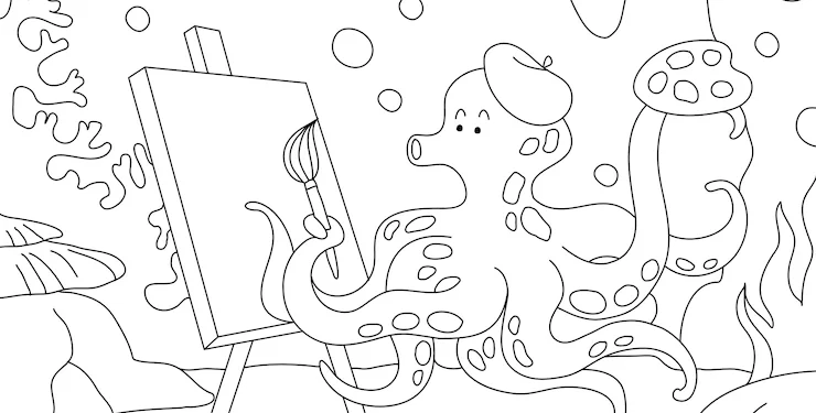 Gnome coloring pages