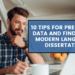10 Tips for Presenting Data and Findings in Modern Languages Dissertation