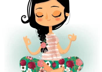 i draw a little yoga girl with positive messages t - tymoff