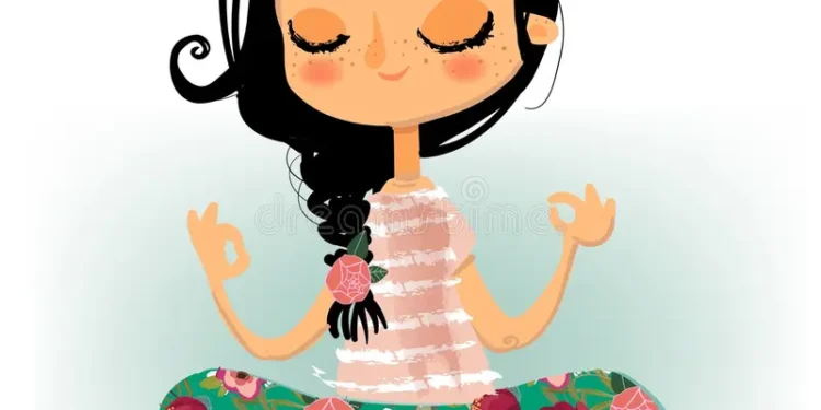 i draw a little yoga girl with positive messages t - tymoff