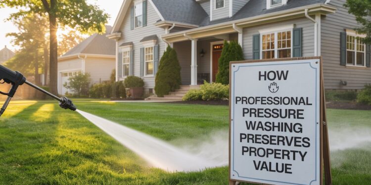 How Professional Pressure Washing Preserves Property Value