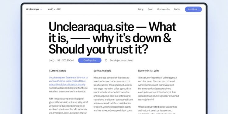 UnclearAqua.Site – What It Is, Why It’s Down & Should You Trust It