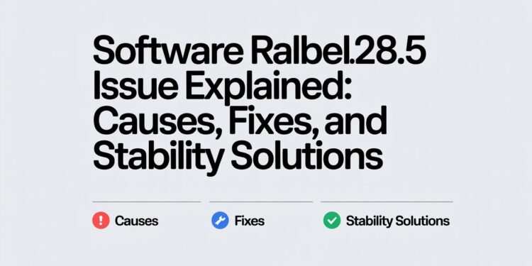 Software Ralbel28.2.5 Issue Explained Causes, Fixes, and Stability Solutions